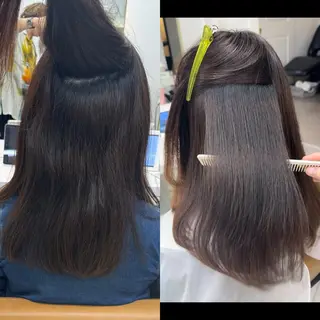 ロング 中顔面短縮 顔まわり新田大翔のヘアスタイル