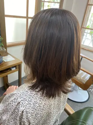 セミロング 永沼 真依のヘアスタイル