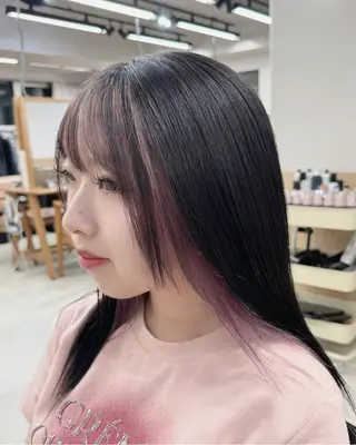 ミディアム カラー 縮毛矯正/艶カラー /髪質改善/せいぎのヘアスタイル