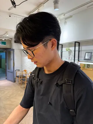 ミディアム メンズ シャドウパーマ 田形清流のヘアスタイル