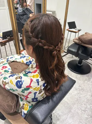 ヘアアレンジ ピンクカラーアレンジ 🩷AYANA🩷のヘアスタイル