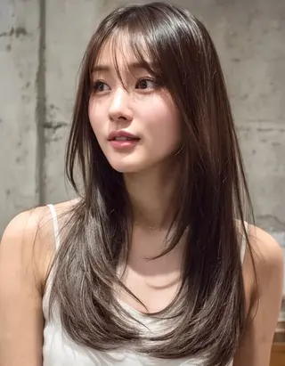 セミロング カラー 💜髪質改善💜韓国 レイヤー💜TAKUのヘアスタイル