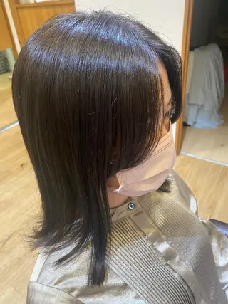 ミディアム 藤 明日香のヘアスタイル