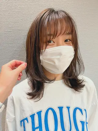ミディアム かわい りほのヘアスタイル
