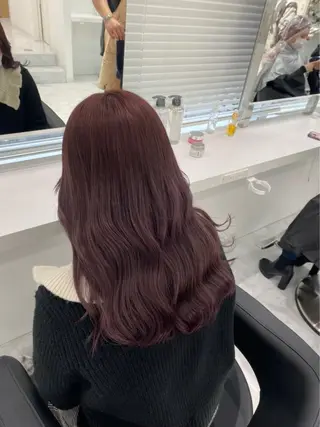 セミロング カラー ヘアアレンジ 🫧モテる💗ダメー ジレスハイトーン🫧のヘアスタイル