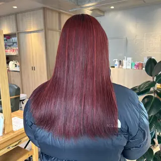 ロング カラー りあの🎀 /暖色カラー🍒のヘアスタイル