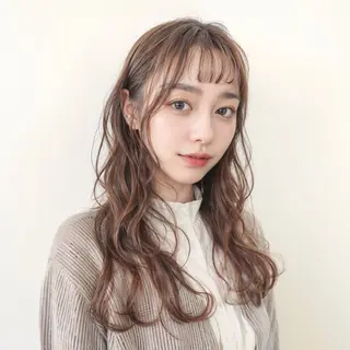 セミロング カラー 岡安優太 顔まわり似合せが得意のヘアスタイル