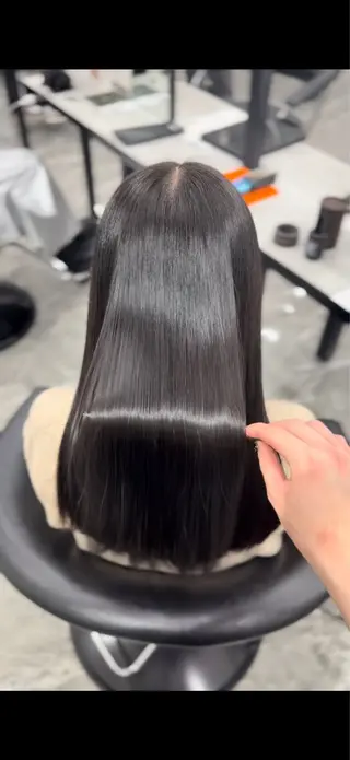 ロング りきと🦋河原町 縮毛矯正/艶カラーのヘアスタイル