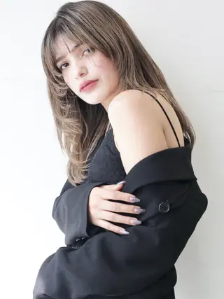セミロング カラー HARU//原宿🤍 リピート率NO.1のヘアスタイル