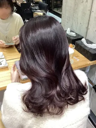 ミディアム カラー ヘアアレンジ/柔らか 艶カラー/AKARIのヘアスタイル