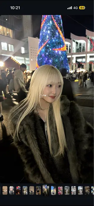 ロング 艶髪ハイトーンカラー 渋谷🎀ririkaのヘアスタイル