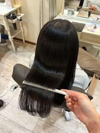 ロング カラー 艶カラー/縮毛矯正/ レイヤー/栄/あやかのヘアスタイル