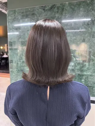ミディアム カラー ✨️赤み消しカラー/ けんしん/ミルクティのヘアスタイル