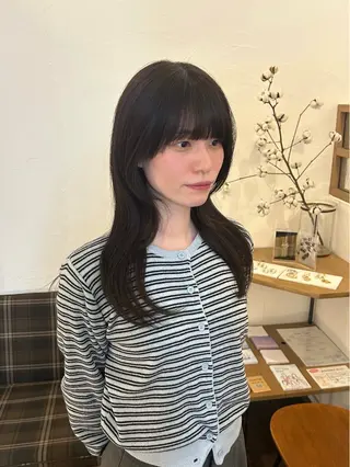 ロング カラー 水谷 優華のヘアスタイル