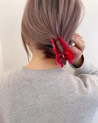 ショート カラー ヘアアレンジ 💖美髪矯正💖 辻未侑のヘアスタイル