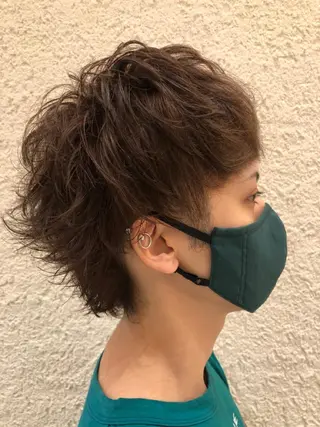 ミディアム 池添 聖矢のヘアスタイル
