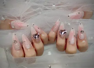 ネイル I-nailロング /ワンホン/キラキラのネイルデザイン