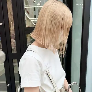 ミディアム カラー ブリーチモデル yumekaのヘアスタイル