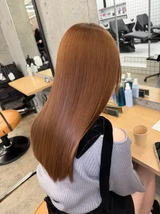 ロング 縮毛矯正×髪質改善× 艶髪カラー　吉原和磨のヘアスタイル