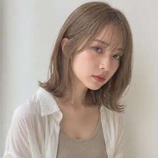 ミディアム カラー 𖧷 ⁺. 大人ヘア Yui 𓂃𓈒𓏸のヘアスタイル
