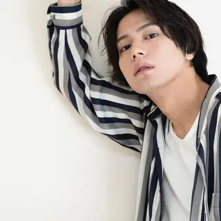 ミディアム パーマ メンズ Ryo 難波 メンズサロンのヘアスタイル