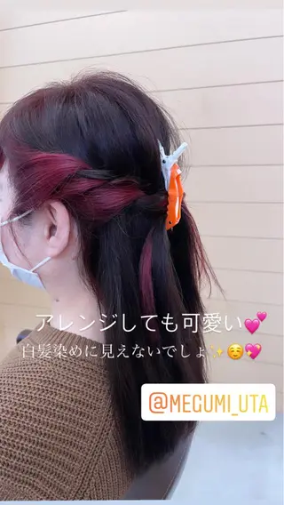 セミロング カラー パーマ ヘアアレンジ メンズ キッズ ネイル マツエク・マツパ MEGUMI megumiのヘアスタイル