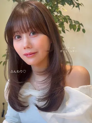 ミディアム fitするカット♡/ 多幸感/ふうか◠‿◠のヘアスタイル