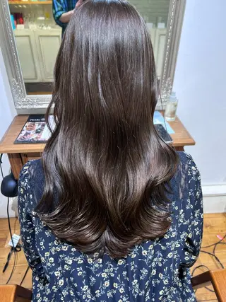 セミロング 髪質改善カラー✨ るな🕊🫧のヘアスタイル