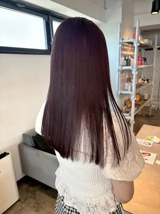 セミロング カラー 暖色カラー🍒 ケアブリーチ/akiのヘアスタイル