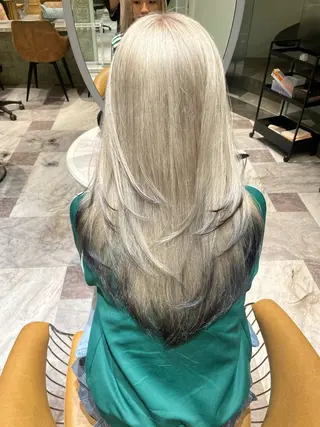 カラー ブリーチなし 透明感カラー/艶髪のヘアスタイル