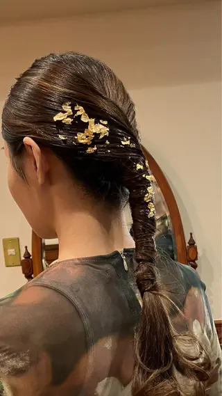 ロング ヘアアレンジ 森 陽子のマツエク・マツパデザイン