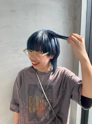 ミディアム 湯川 未咲希のヘアスタイル