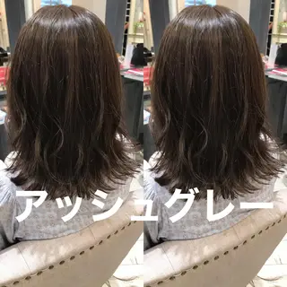 ミディアム カラー ヘアアレンジ レイヤー/ハイライト /立川/赤池宏隆のヘアスタイル
