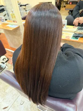 ロング 端野七海 縮毛矯正のヘアスタイル