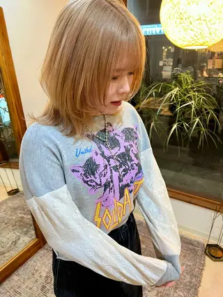 ミディアム 【⭐️艶髪レイヤー カット⭐️】長谷川のヘアスタイル