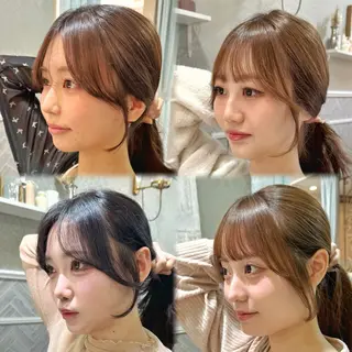 ミディアム レイヤー/顔周り /ボブ/銀座/サラのヘアスタイル