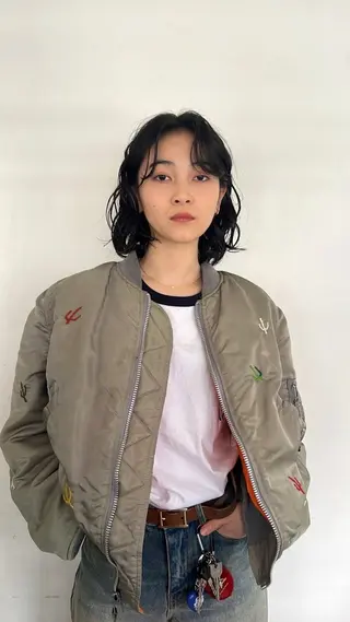 ミディアム パーマ 石倉 龍馬のヘアスタイル