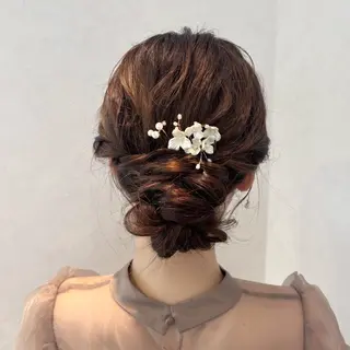 セミロング ヘアアレンジ 🥀UCHIYAMA LiN🥀のヘアスタイル