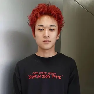 カラー メンズ ハイトーン/パーマ/ メンズ / 櫻本🌐のヘアスタイル