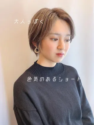 ショート 🎉骨格矯正カット ばば　としまさのヘアスタイル