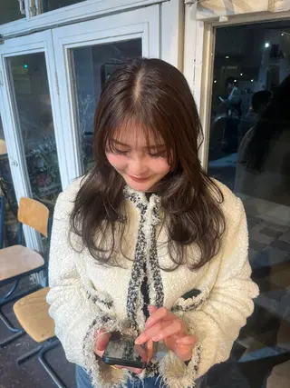 ロング カラー Junmi/ﾁｶｼﾂ /堀江のヘアスタイル