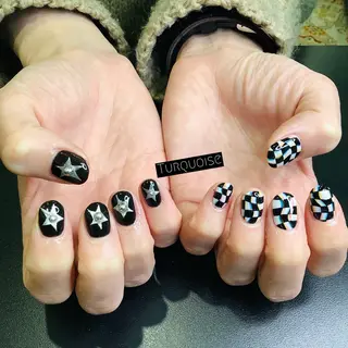 メンズ ネイル 個性派ネイルサロン 💅🏼ターコイズのネイルデザイン