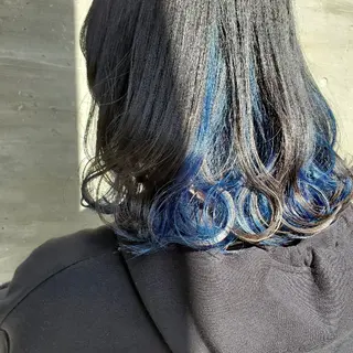 カラー ミディアム 谷 結奈のヘアスタイル