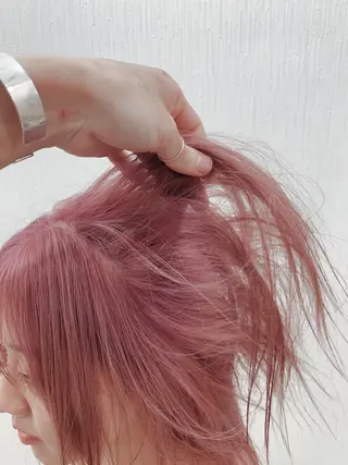 セミロング カラー レイヤーカットモデル 募集/藤原一真のヘアスタイル