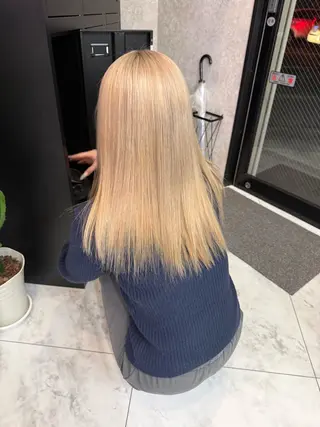 ミディアム カラー 🌺ハイトーン🌺 矢葺 なぎさ🌺🌺のヘアスタイル