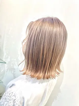 ミディアム カラー 極艶透明感カラー🐰 髪質改善/出雲つぐみのヘアスタイル