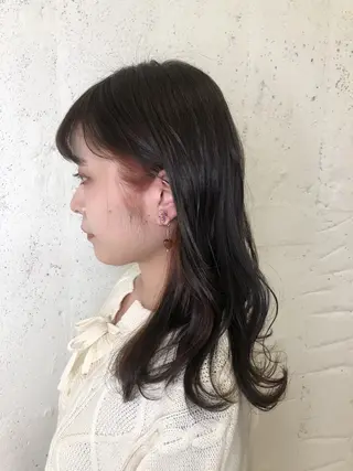 セミロング 韓国ヘア🇰🇷🎀 みきのヘアスタイル