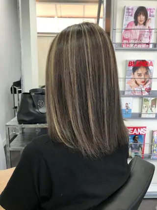 ミディアム カラー ヘアアレンジ 大塚 貴之のヘアスタイル