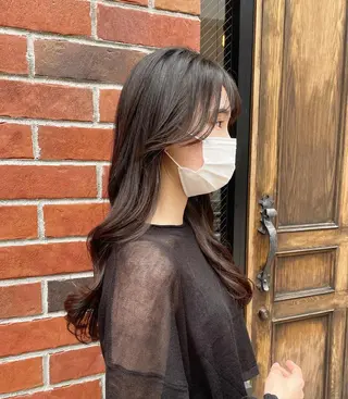ロング カラー ヘアアレンジ 酸性縮毛矯正🧴韓国 レイヤー/髪質改善のヘアスタイル