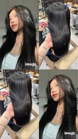 ロング カラー ブリーチなしwカラー /艶カラー/oukaのヘアスタイル